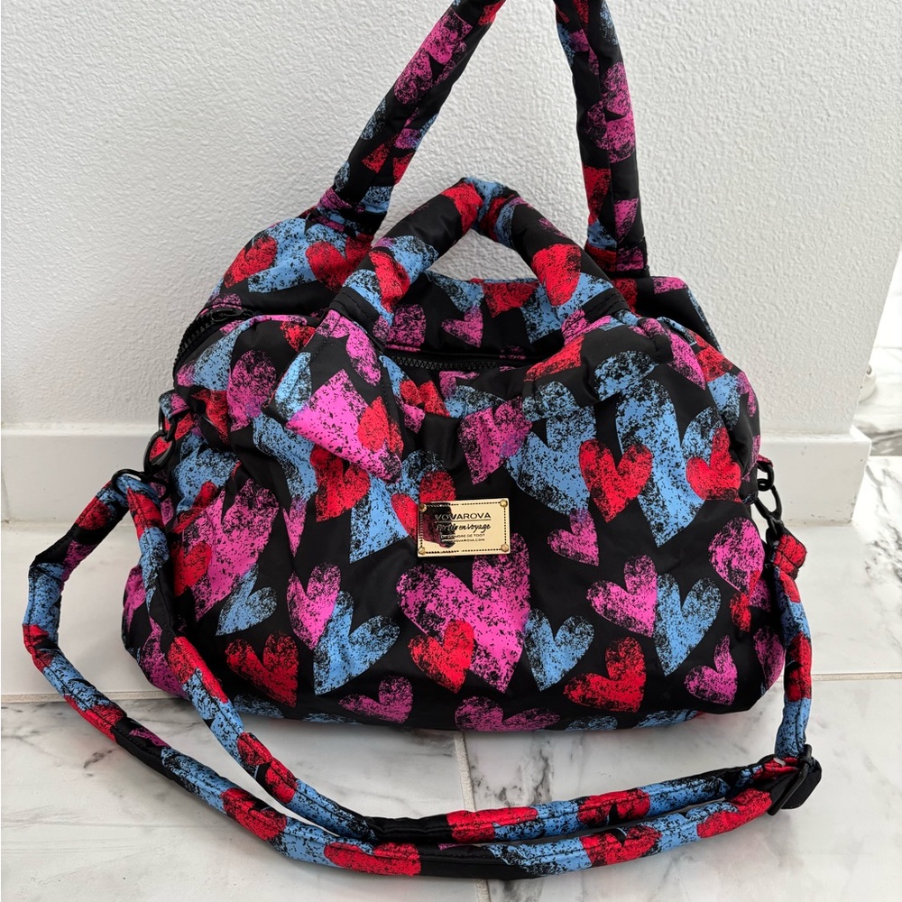 Vovarova Colorful Heart Patterned duffel